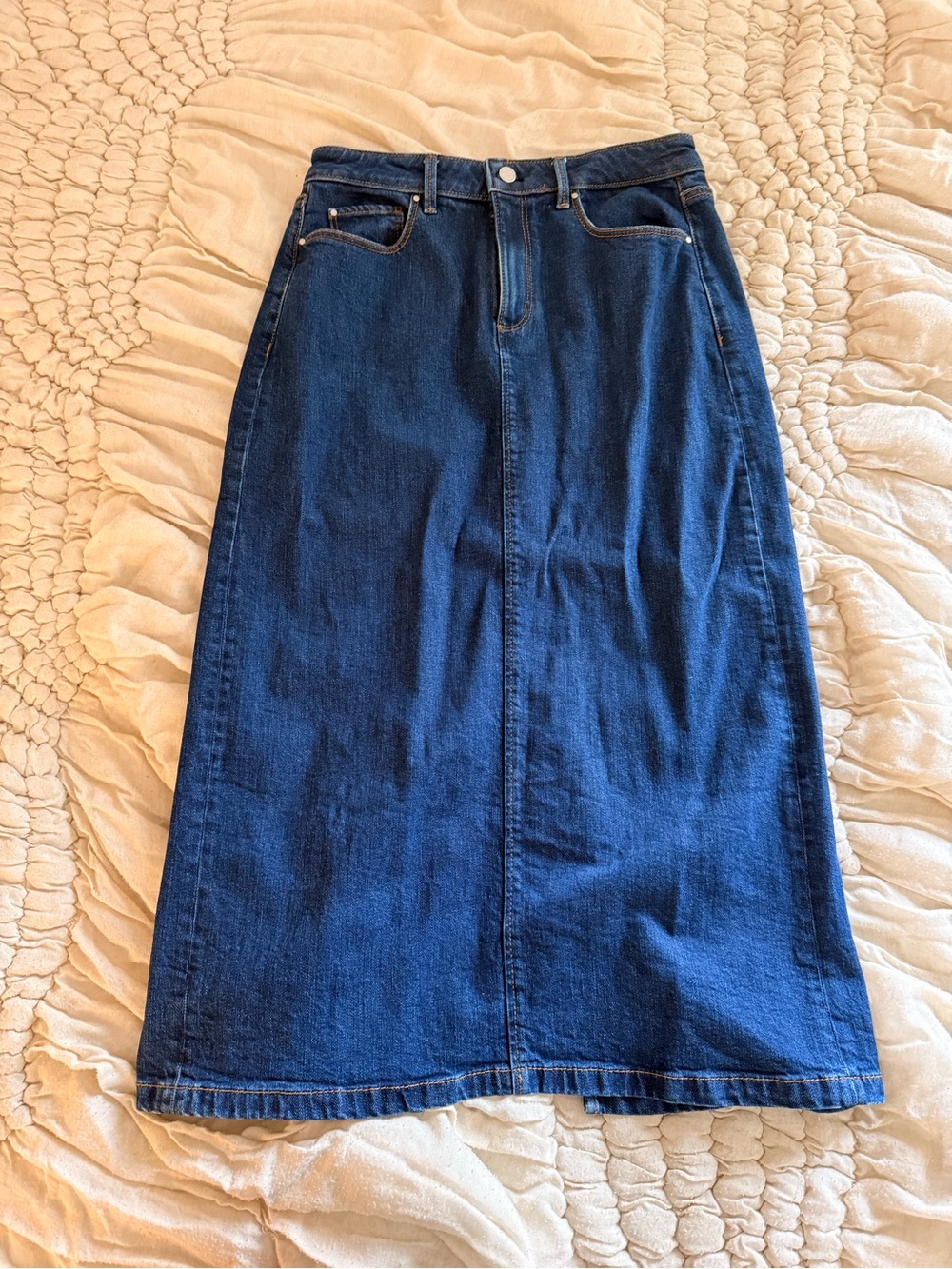 Ann Taylor Midi Jean Skirt Sz 6